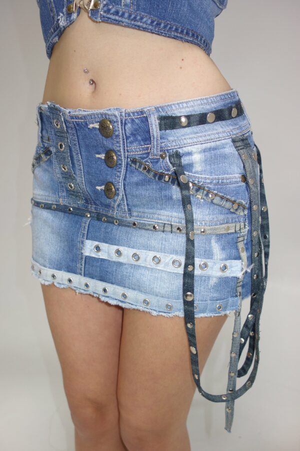 Upcycling mini skirt 4 - Imagen 7
