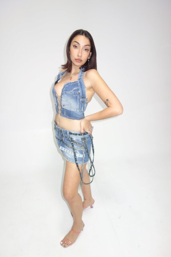 Upcycling mini skirt 4 - Imagen 4